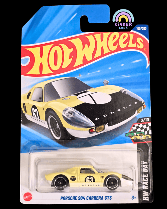 Hot Wheels Porsche 904 Carrera GTS - Light Yellow (Imported) - Kinder Logs