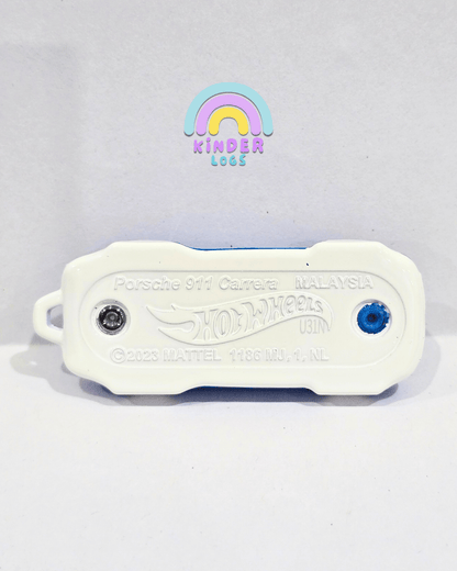 Hot Wheels Porsche 911 Carrera Key Chain - Blue (Uncarded - New) - Kinder Logs