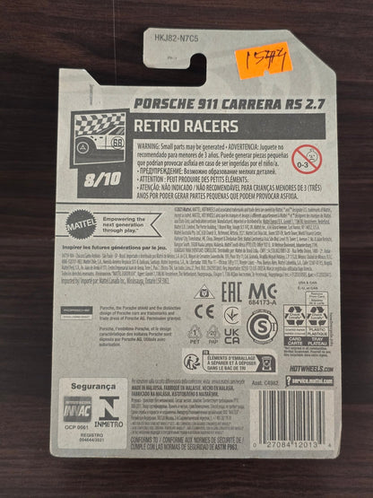 Hot Wheels Porsche 911 Carrera RS 2.7 - Orange (2021 Imported Card) - Kinder Logs