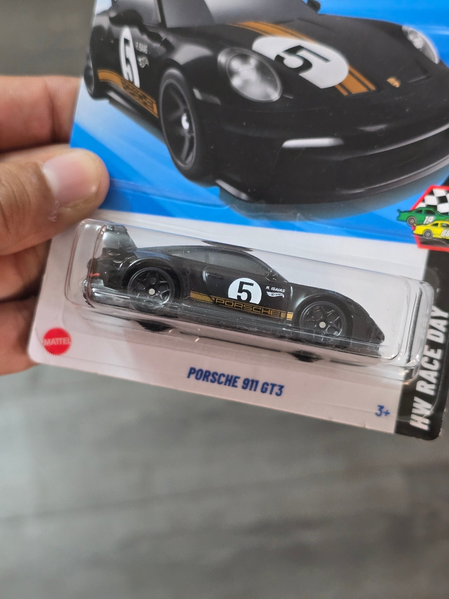 Hot Wheels Porsche 911 GT3 - Black (Imported) - Kinder Logs