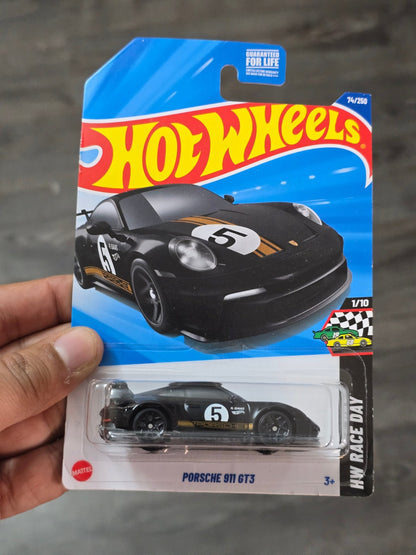 Hot Wheels Porsche 911 GT3 - Black (Imported) - Kinder Logs