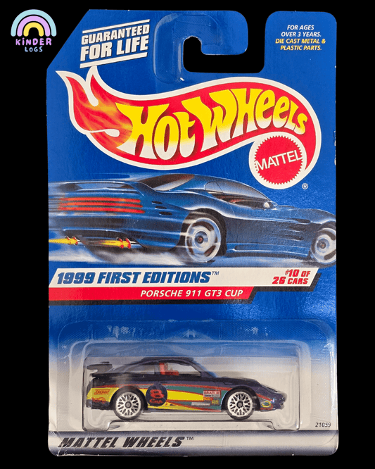 Hot Wheels Porsche 911 GT3 Cup - Purple (Old Card) - Kinder Logs