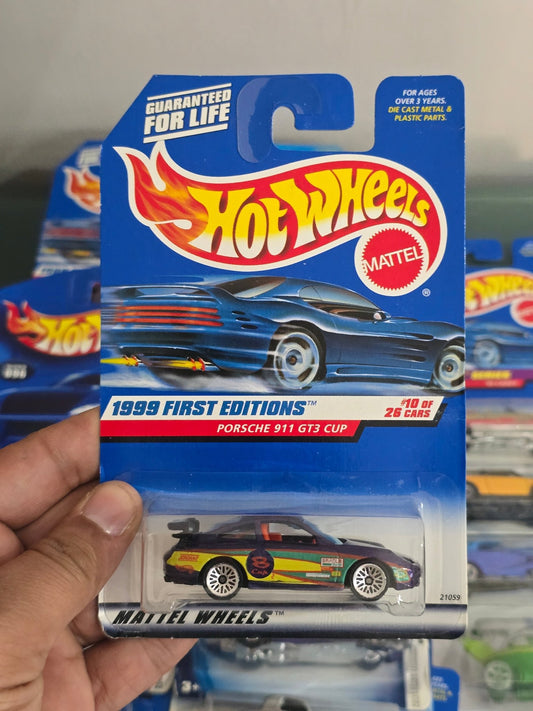 Hot Wheels Porsche 911 GT3 Cup - Purple (Old Card) - Kinder Logs