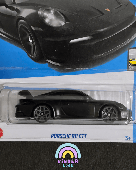 Hot Wheels Porsche 911 GT3 - Rare Black Color (Imported) - Kinder Logs