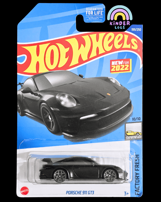 Hot Wheels Porsche 911 GT3 - Rare Black Color (Imported) - Kinder Logs