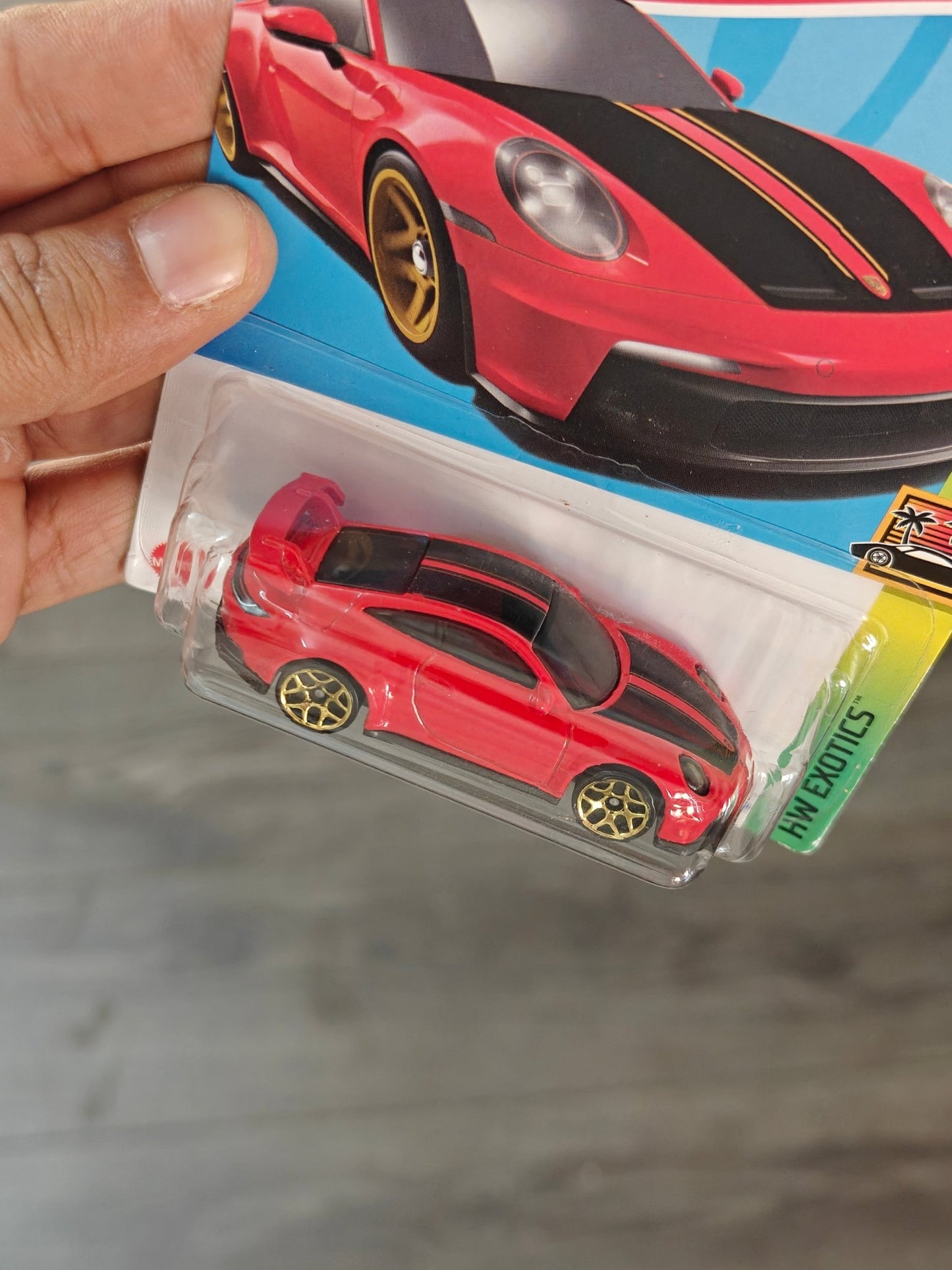 Hot Wheels Porsche 911 GT3 - Red (Imported) - Kinder Logs