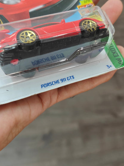 Hot Wheels Porsche 911 GT3 - Red (Imported) - Kinder Logs