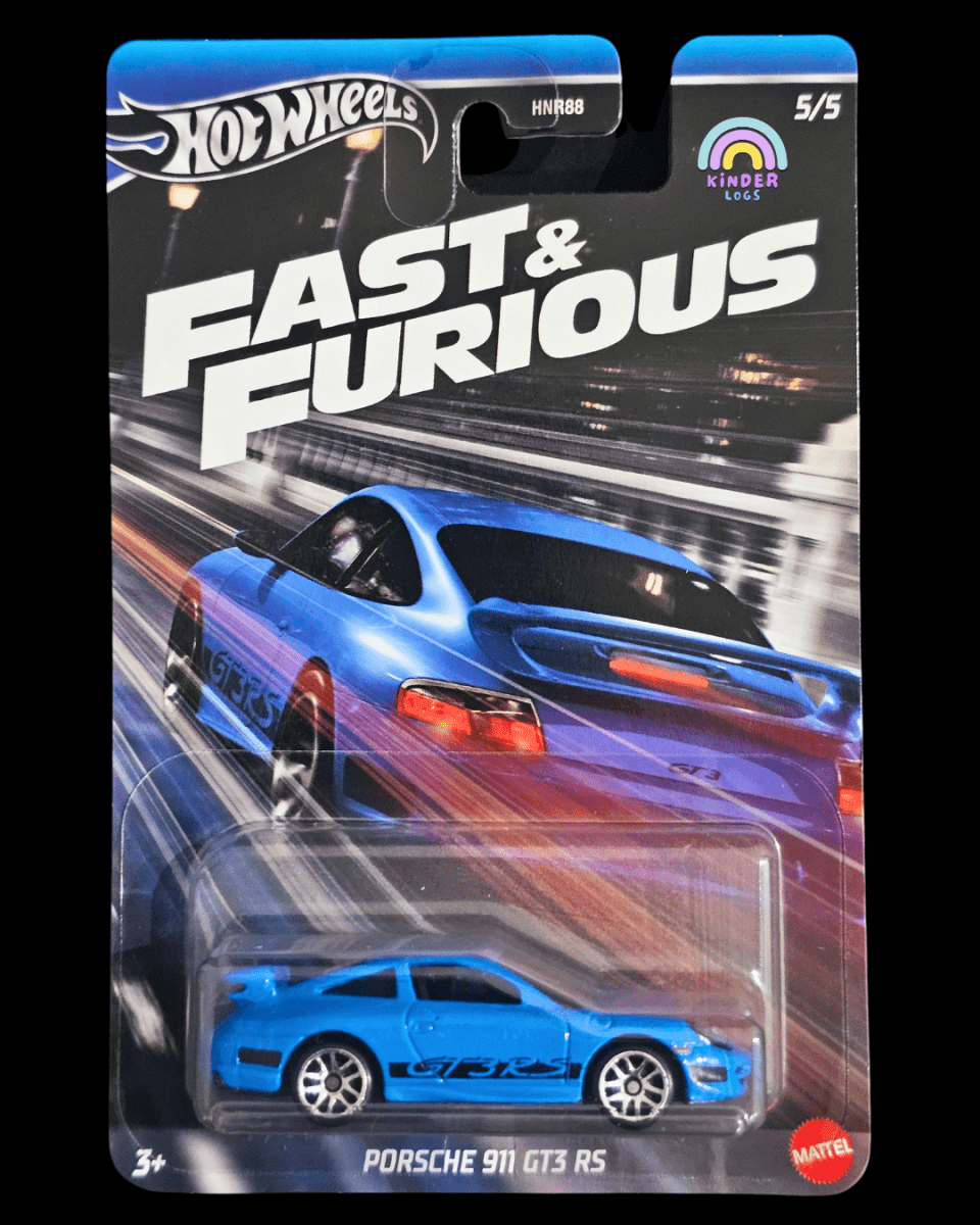 Hot Wheels Porsche 911 GT3 RS Fast & Furious (Silver Series) - Kinder Logs