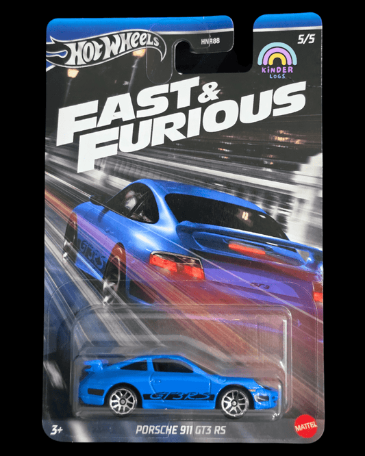 Hot Wheels Porsche 911 GT3 RS - Fast & Furious (Silver Series) - Kinder Logs