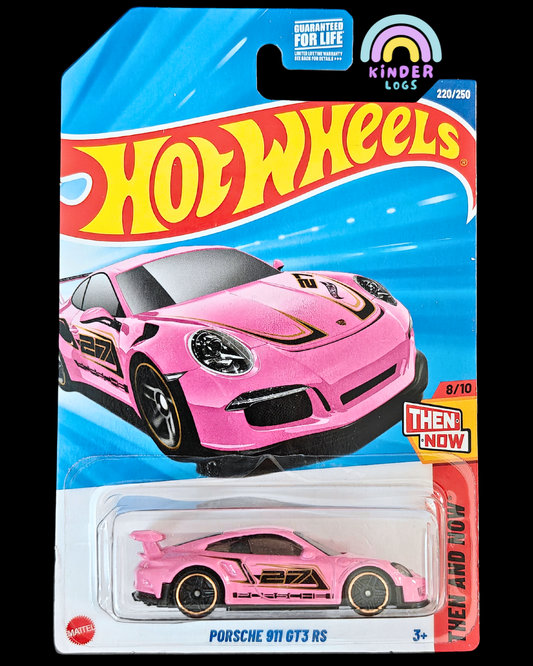 Hot Wheels Porsche 911 GT3 RS - Pink (Imported) - Kinder Logs