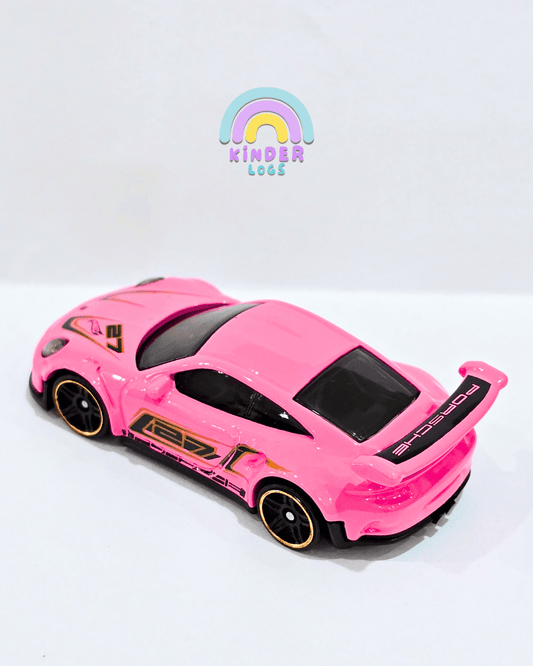 Hot Wheels Porsche 911 GT3 RS - Pink (Uncarded) - Kinder Logs