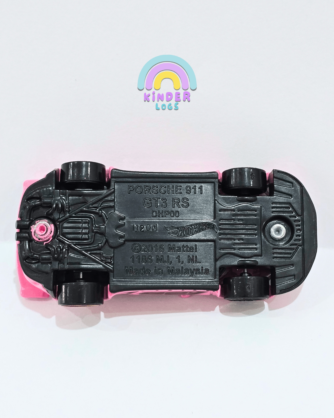 Hot Wheels Porsche 911 GT3 RS - Pink (Uncarded) - Kinder Logs