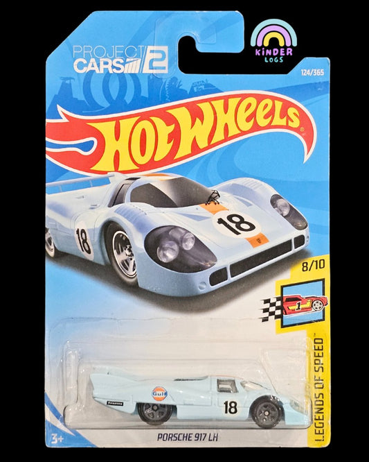 Hot Wheels Porsche 917 LH Gulf Edition (Light Blue) - Kinder Logs