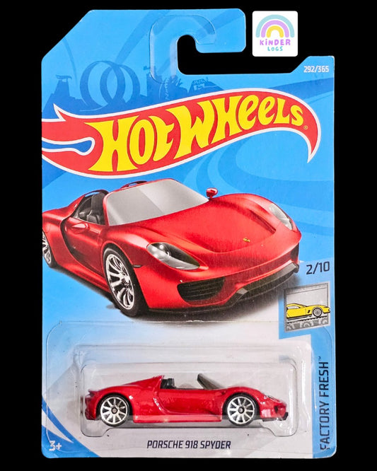 Hot Wheels Porsche 918 Spyder - Exclusive Red Color - Kinder Logs