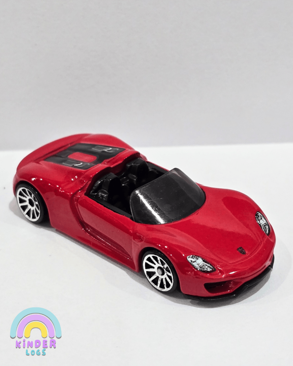 Hot Wheels Porsche 918 Spyder - Red (Uncarded) - Kinder Logs