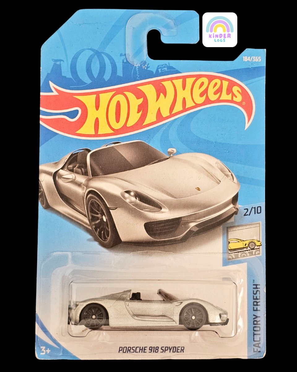 Hot Wheels Porsche 918 Spyder (Silver) - Kinder Logs