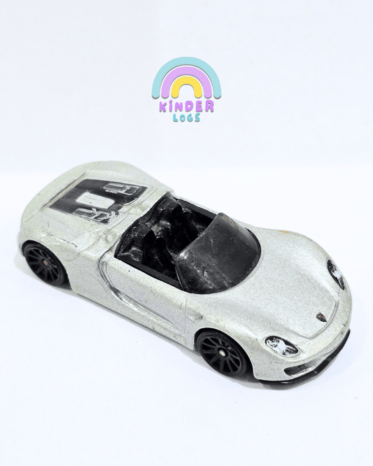 Hot Wheels Porsche 918 Spyder - Silver (Used Car) - Kinder Logs
