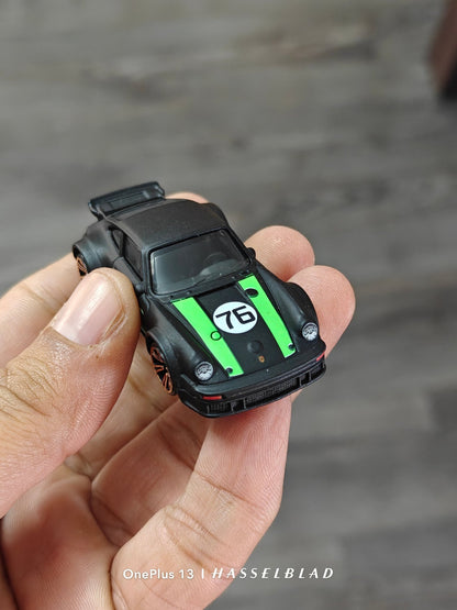 Hot Wheels Porsche 934 Turbo RSR Neon Speeders - Matte Black (Uncarded - New) - Kinder Logs