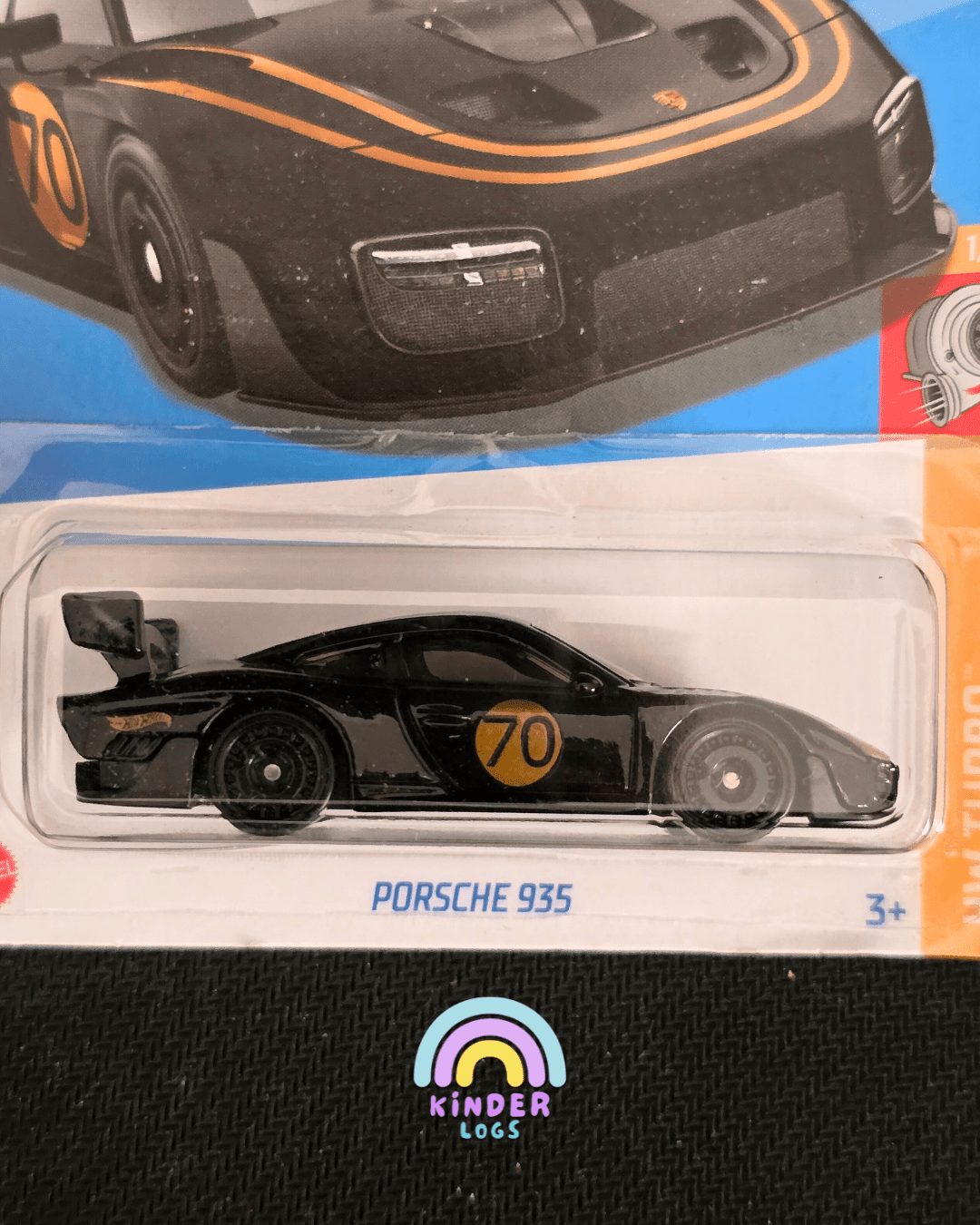 Hot Wheels Porsche 935 - Black 70 (Imported) - Kinder Logs