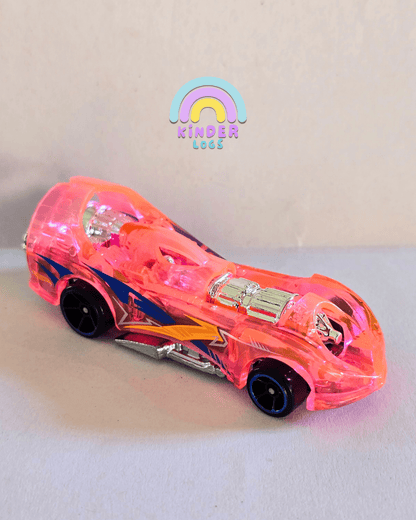 Hot Wheels Power Rocket - Pink - With Metal Base (Uncarded - New) - Kinder Logs