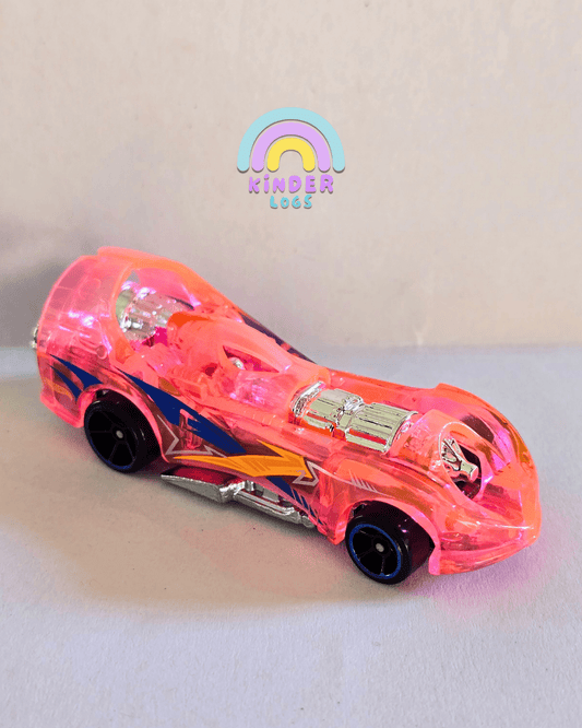 Hot Wheels Power Rocket - Pink - With Metal Base (Uncarded - New) - Kinder Logs