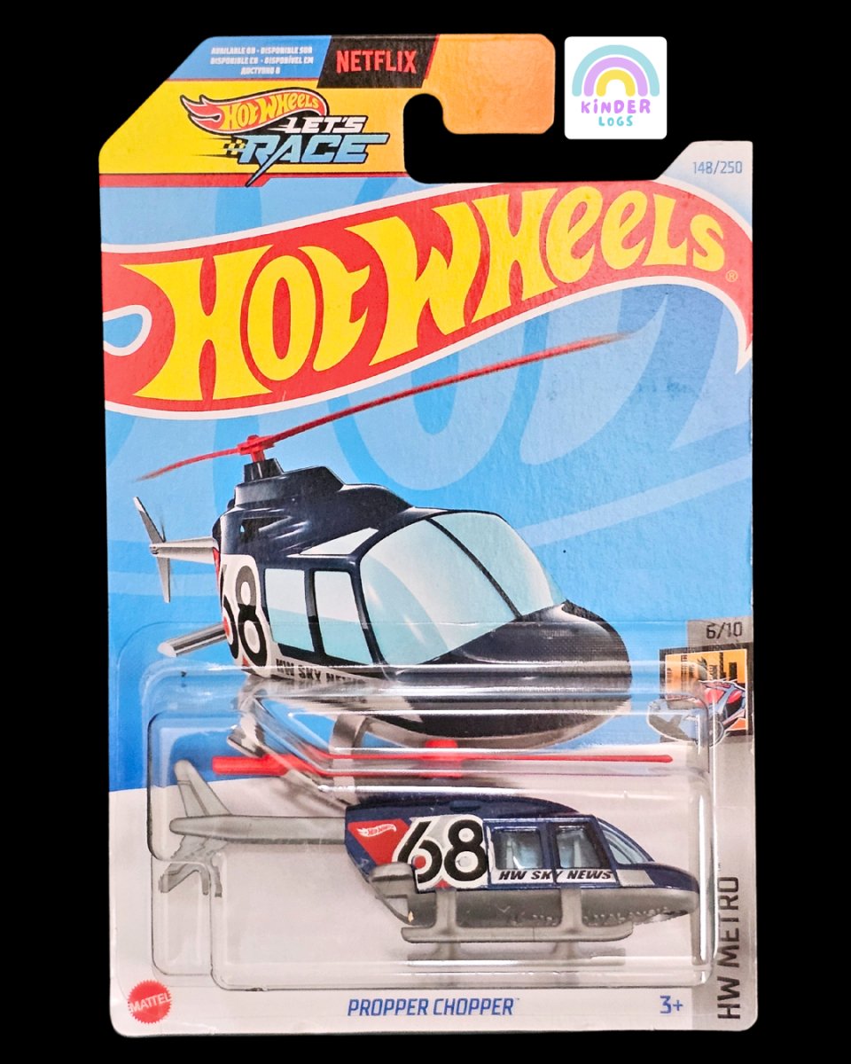 Hot Wheels Propper Chopper - Dark Blue Color ( N Case) - Kinder Logs