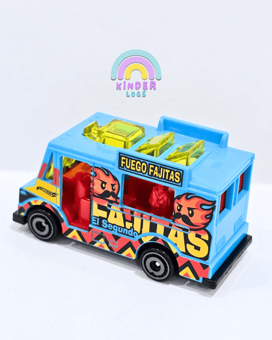Hot Wheels Quick Bite - Blue Fajita Truck (Uncarded) - Kinder Logs