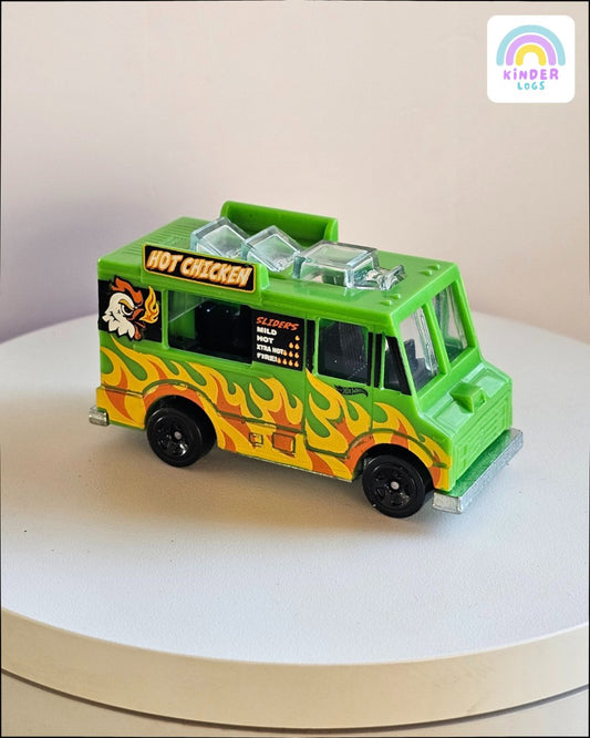 Hot Wheels Quick Bite Hot Chicken Truck (Uncarded) - Kinder Logs