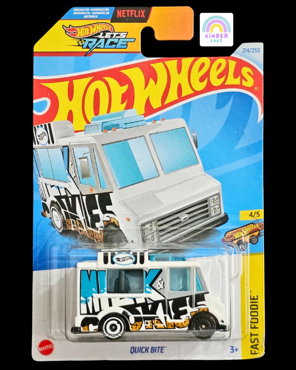 Hot Wheels Quick Bite Van - Milk & Cookies (M Case) - Kinder Logs