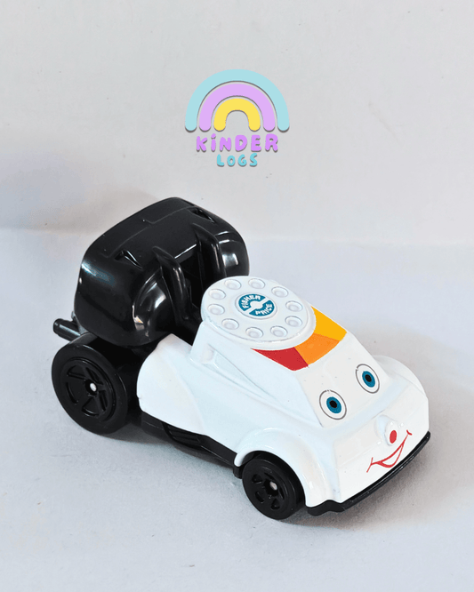 Hot Wheels Quick Chat - White - Black (Uncarded - New) - Kinder Logs