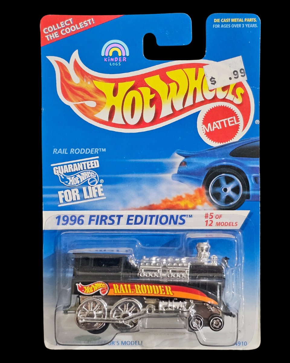 Hot Wheels Rail Rodder - 1996 First Editions - Kinder Logs