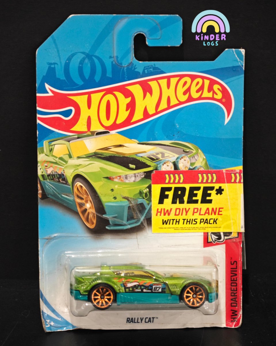 Hot Wheels Rally Cat (Green And Teal) - Kinder Logs