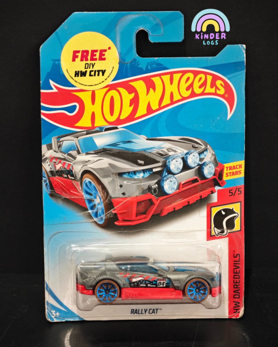 Hot Wheels Rally Cat (Red And Grey) - Kinder Logs