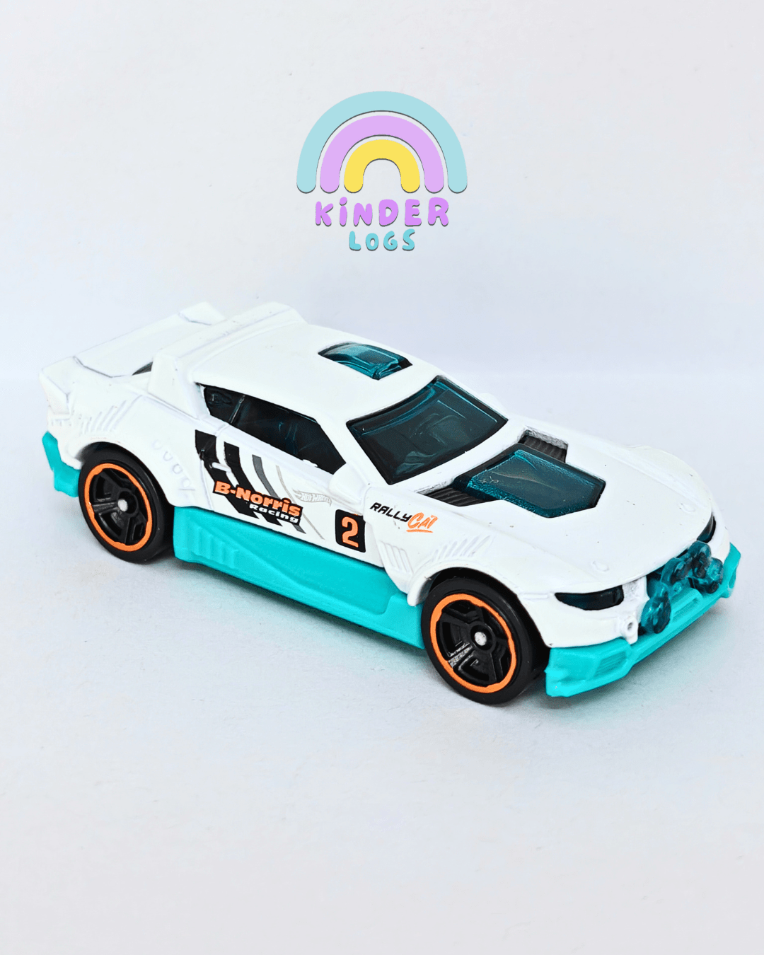 Hot Wheels Rally Cat - White (Uncarded - New) - Kinder Logs