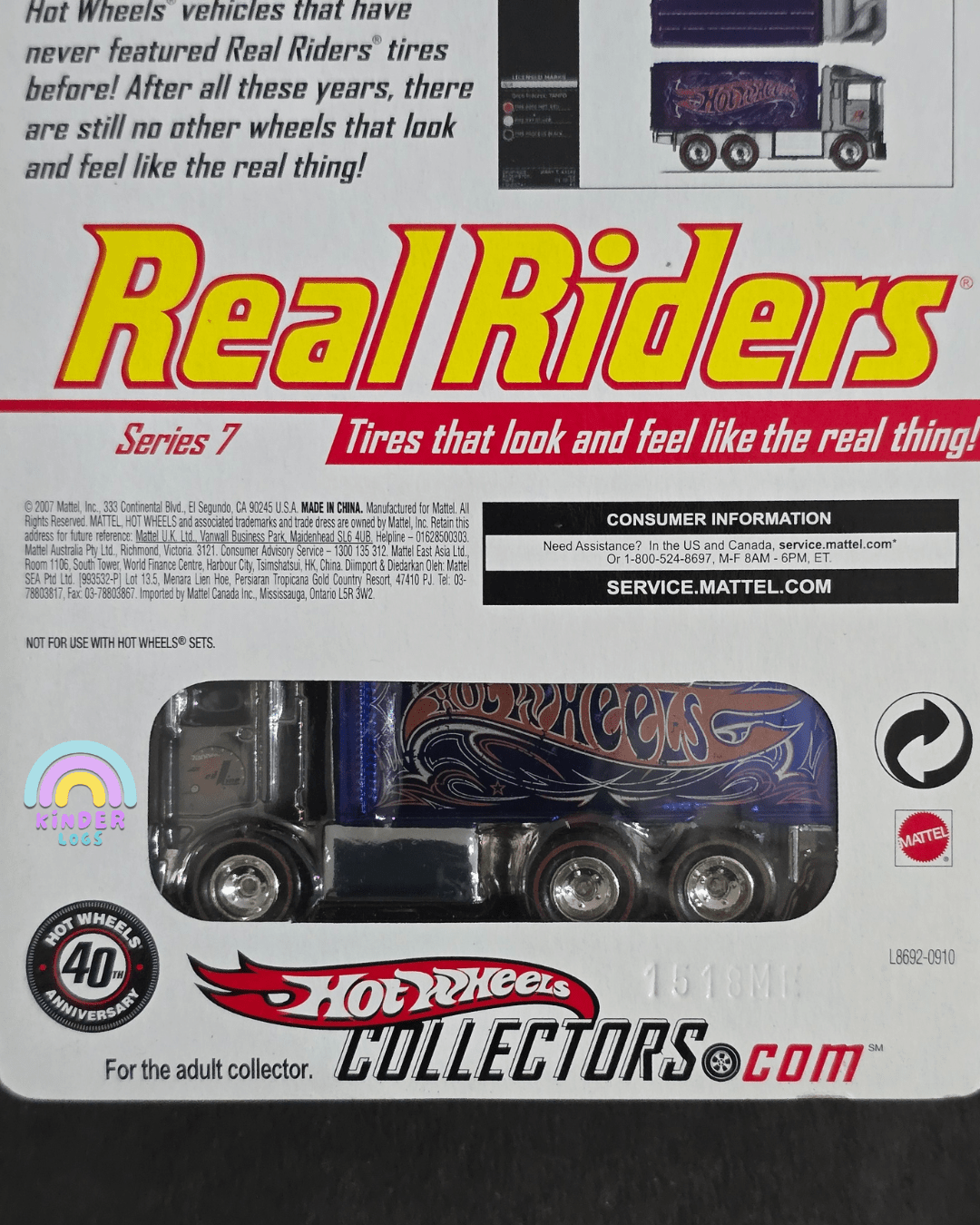 Hot Wheels Real Riders Hiway Hauler - Series 7 (Imported) - Kinder Logs