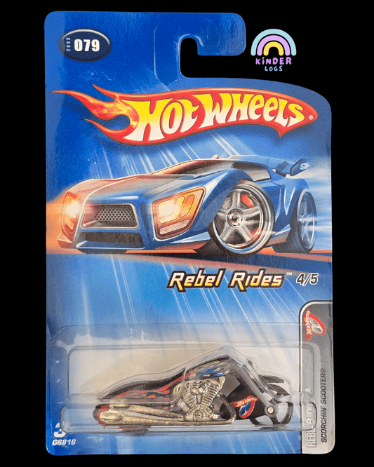 Hot Wheels Rebel Rides Scorchin' Scooter - Collector No. 079 - Kinder Logs