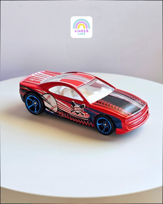 Hot Wheels Red Muscle Tone Car (Uncarded) - Kinder Logs