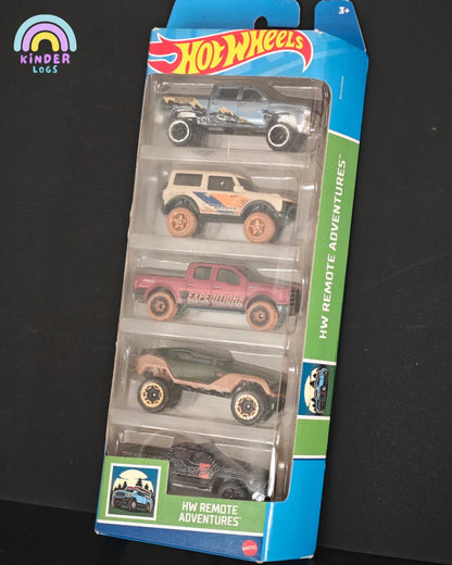 Hot Wheels Remote Adventures 5 Cars Pack - Kinder Logs