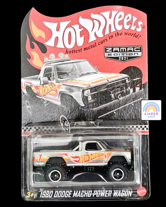 Hot Wheels RLC 1980 Dodge Macho Power Wagon Zamac Edition - Kinder Logs