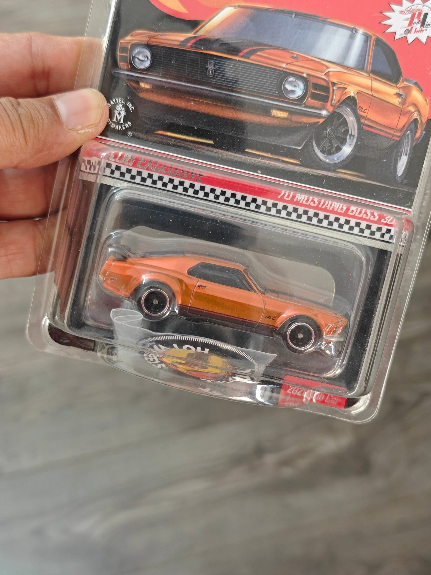Hot Wheels RLC Exclusive 1970 Ford Mustang Boss 302 (2021 Club Car) - Kinder Logs