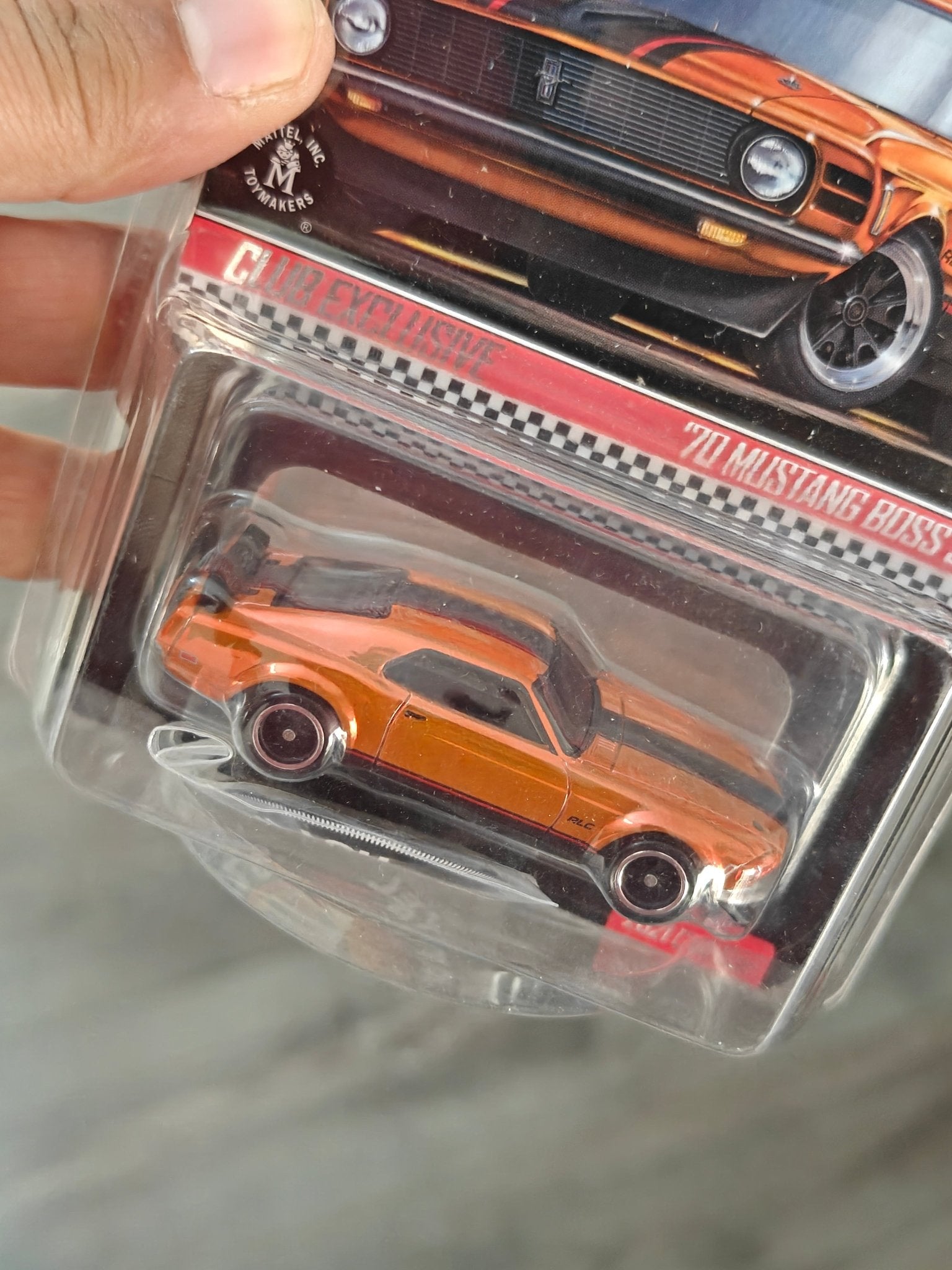 Hot Wheels RLC Exclusive 1970 Ford Mustang Boss 302 (2021 Club Car) - Kinder Logs