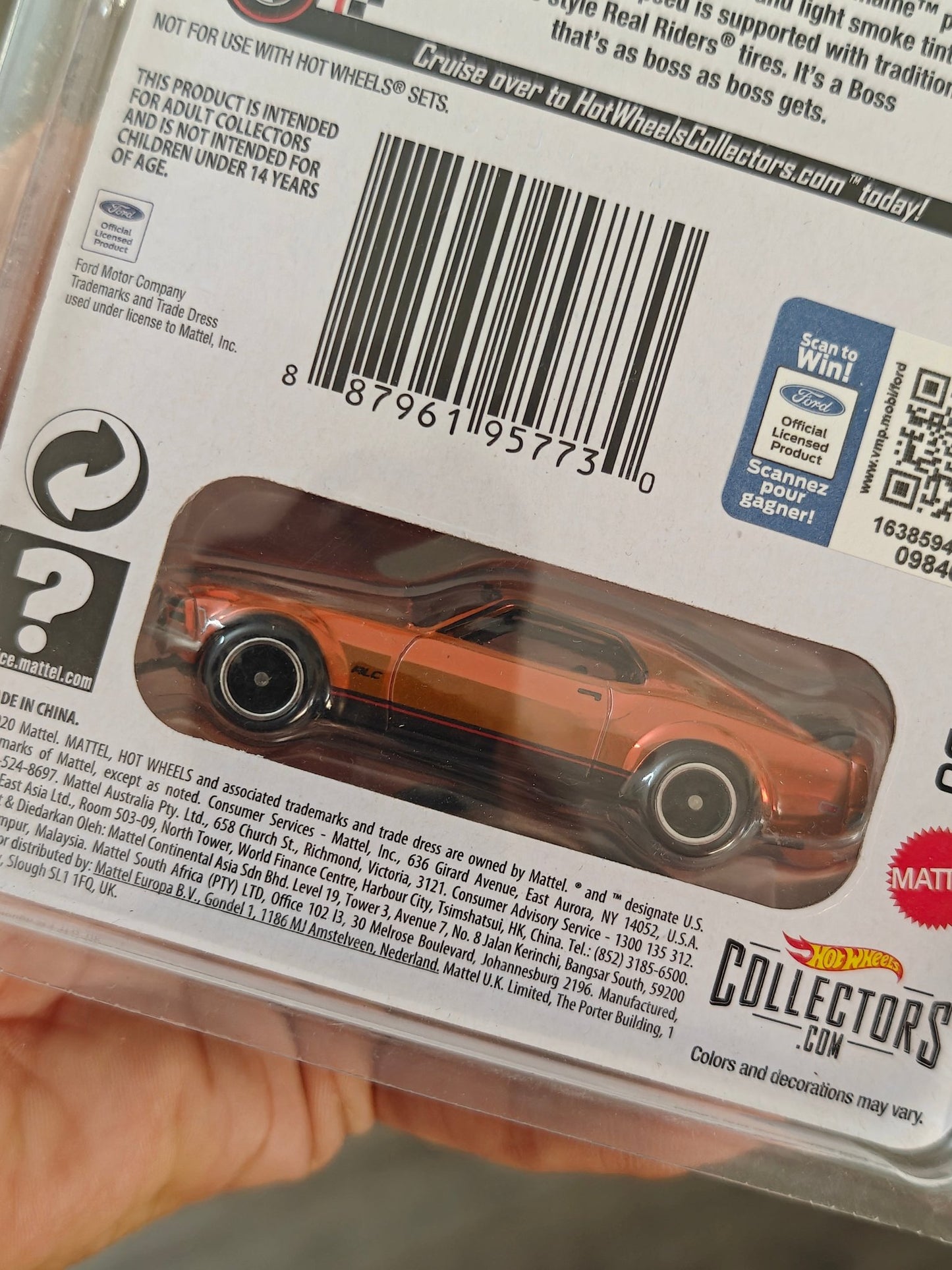 Hot Wheels RLC Exclusive 1970 Ford Mustang Boss 302 (2021 Club Car) - Kinder Logs