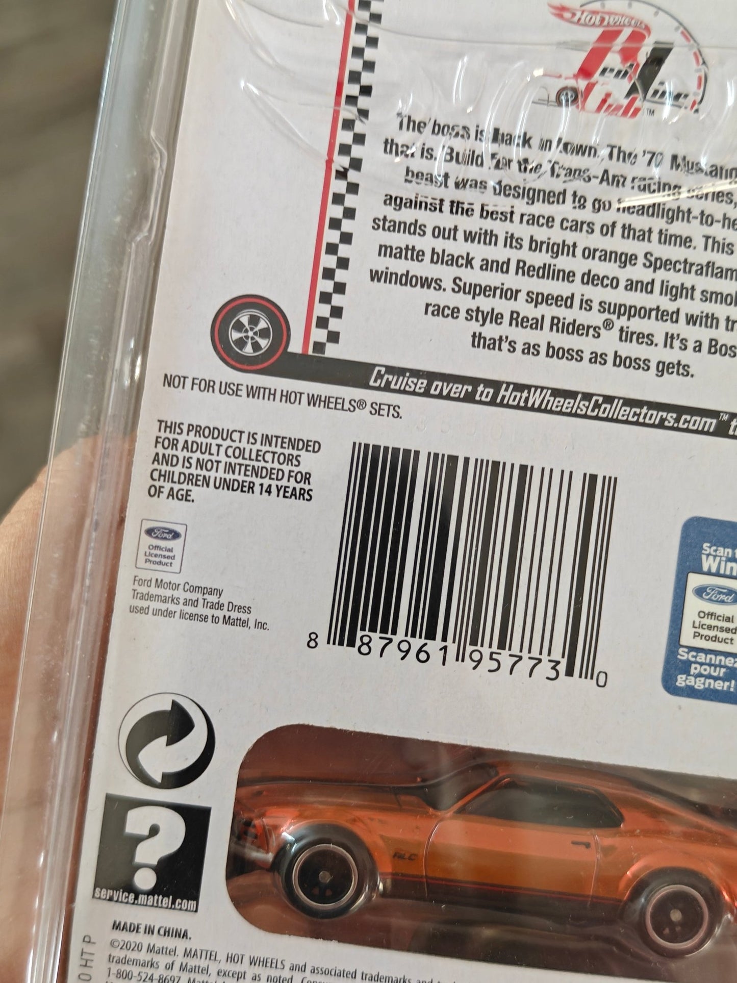 Hot Wheels RLC Exclusive 1970 Ford Mustang Boss 302 (2021 Club Car) - Kinder Logs