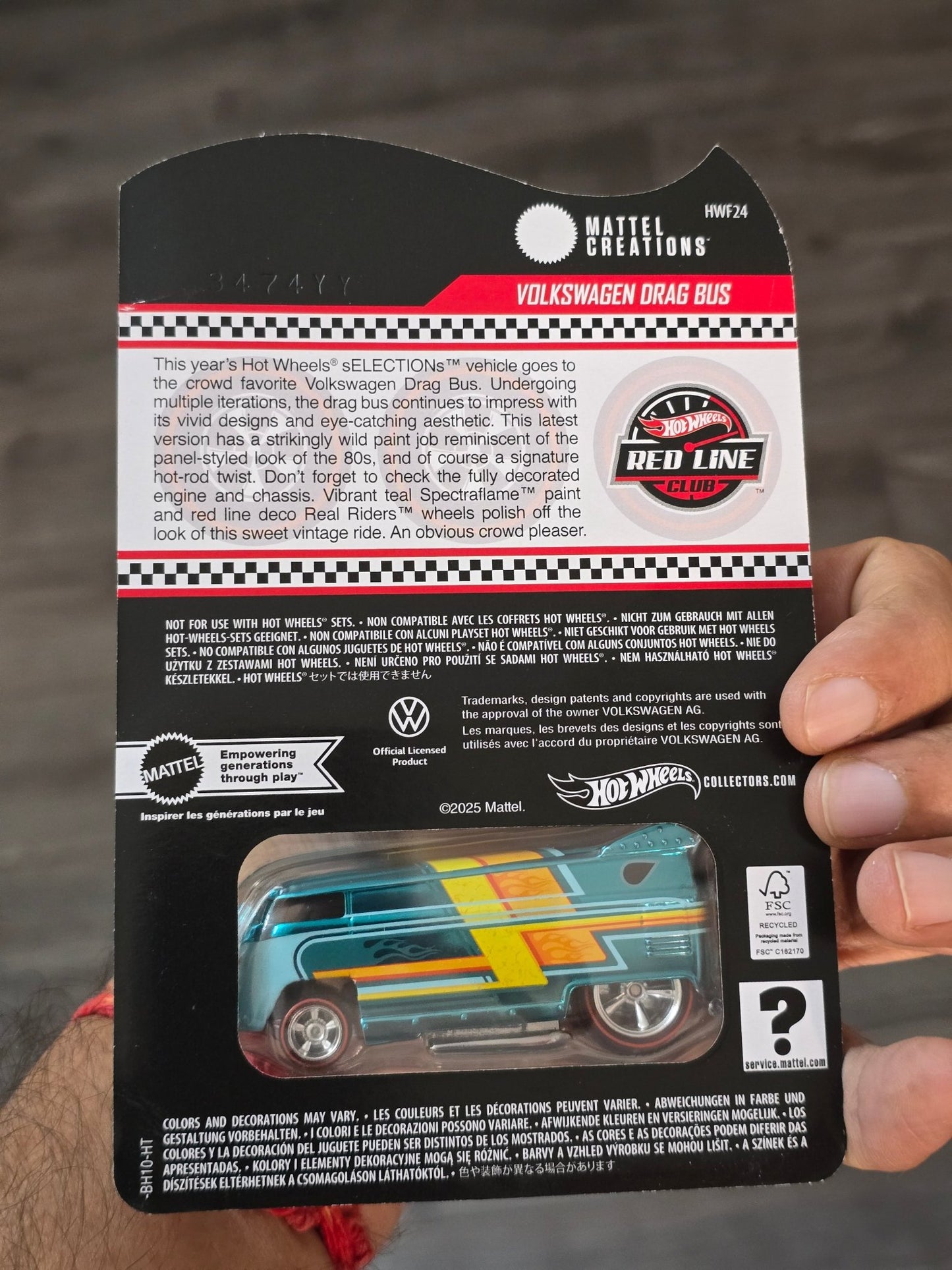 Hot Wheels RLC sELECTIONs Volkswagen Drag Bus (Spectraflame Teal) - Kinder Logs