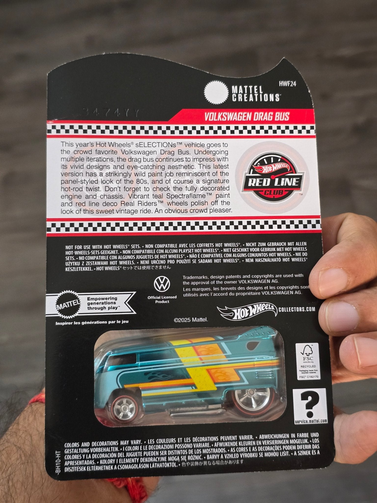 Hot Wheels RLC sELECTIONs Volkswagen Drag Bus (Spectraflame Teal) - Kinder Logs