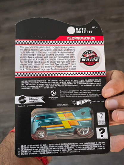 Hot Wheels RLC sELECTIONs Volkswagen Drag Bus (Spectraflame Teal) - Kinder Logs