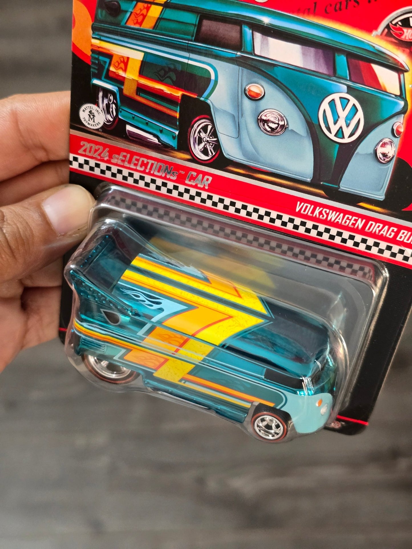 Hot Wheels RLC sELECTIONs Volkswagen Drag Bus (Spectraflame Teal) - Kinder Logs