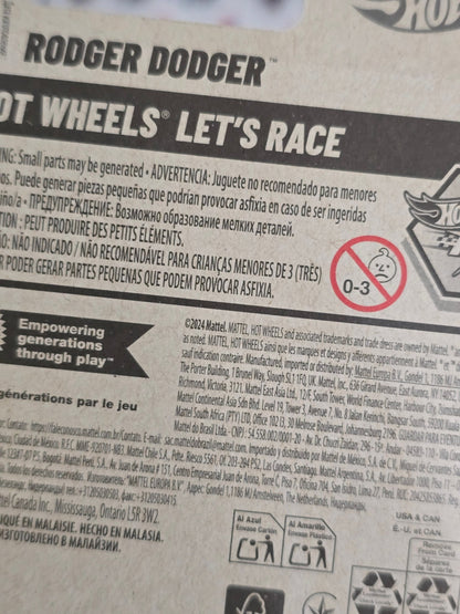 Hot Wheels Rodger Dodger - White (Imported) - Kinder Logs