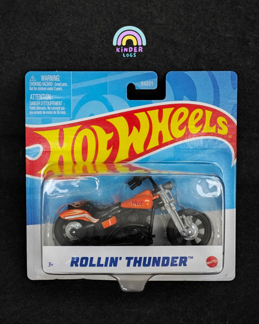 Hot Wheels Rolling Thunder Motorcycle - Kinder Logs