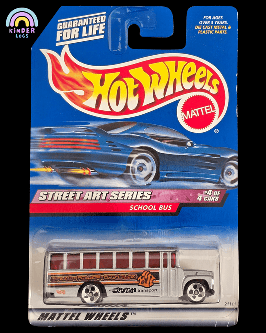 Hot Wheels School Bus - Street Art Series (Old Card) - Kinder Logs